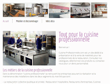 Tablet Screenshot of cuisine-professionnelle.com